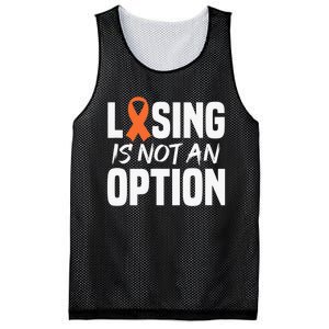 Losing Is Not An Option Leukemia Fighter Warrior Distressed Mesh Reversible Basketball Jersey Tank