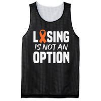 Losing Is Not An Option Leukemia Fighter Warrior Distressed Mesh Reversible Basketball Jersey Tank