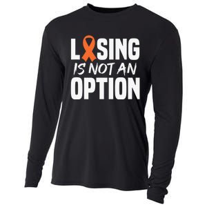 Losing Is Not An Option Leukemia Fighter Warrior Distressed Cooling Performance Long Sleeve Crew