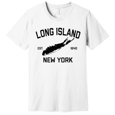 Long Island Ny Souvenir Native Long Islander Map Nyc Premium T-Shirt