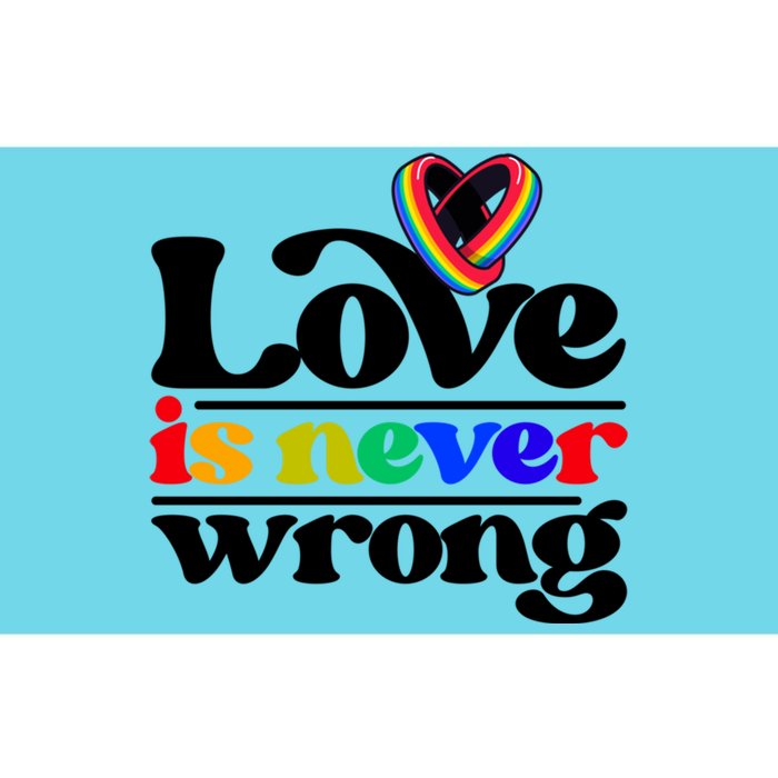 Love Is Never Wrong Lgbtq Diversity Rainbow Pride Gay Queer Funny Gift Bumper Sticker