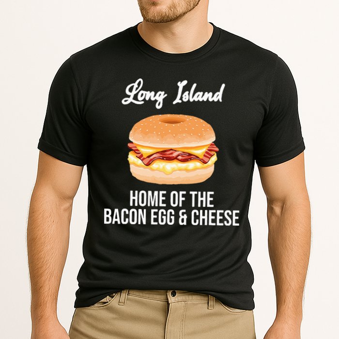 Long Island New York Bacon Egg And Cheese Cooling Performance Crew T-Shirt