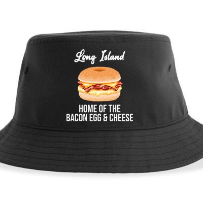 Long Island New York Bacon Egg And Cheese Sustainable Bucket Hat