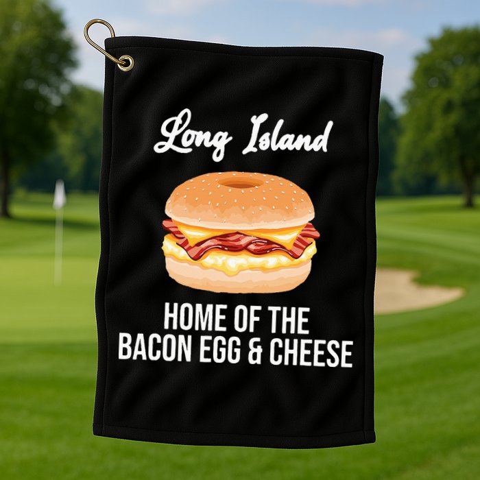 Long Island New York Bacon Egg And Cheese Golf Towel