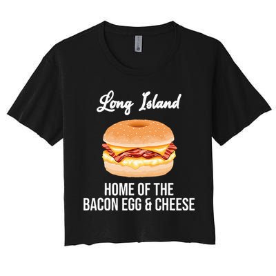 Long Island New York Bacon Egg And Cheese Crop Top