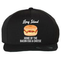 Long Island New York Bacon Egg And Cheese Wool Snapback Cap