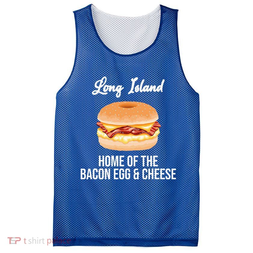 Long Island New York Bacon Egg And Cheese Mesh Reversible Basketball Jersey Tank