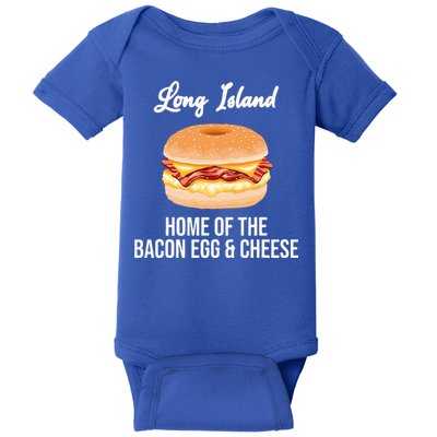 Long Island New York Bacon Egg And Cheese Baby Bodysuit