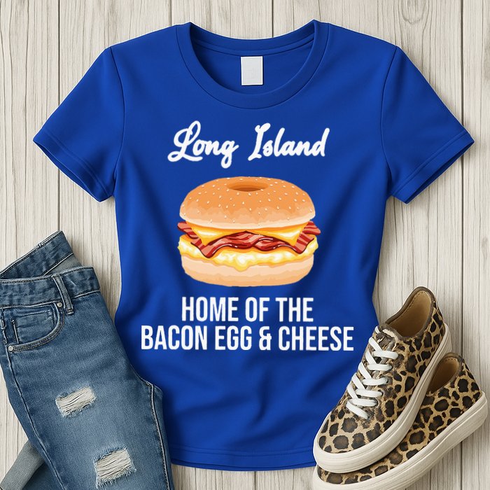 Long Island New York Bacon Egg And Cheese Womens T-Shirt