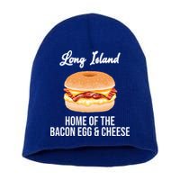 Long Island New York Bacon Egg And Cheese Short Acrylic Beanie