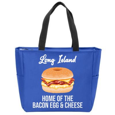 Long Island New York Bacon Egg And Cheese Zip Tote Bag
