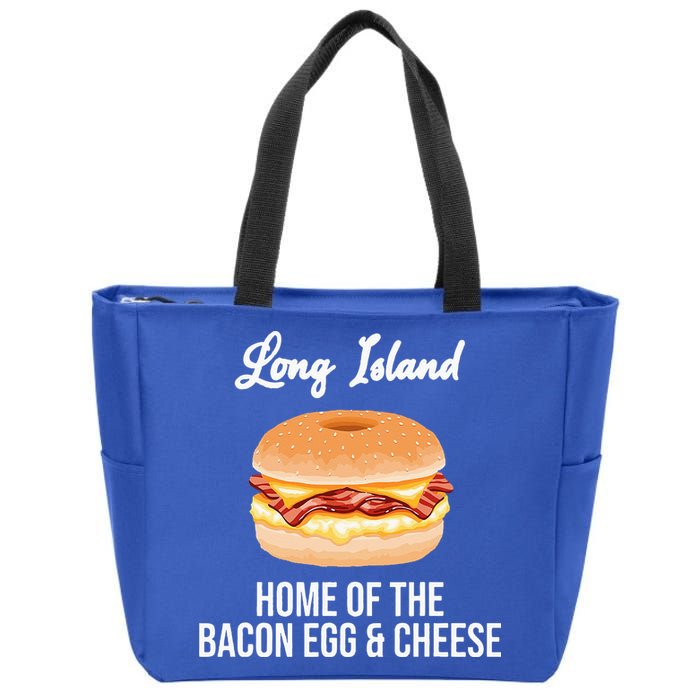 Long Island New York Bacon Egg And Cheese Zip Tote Bag