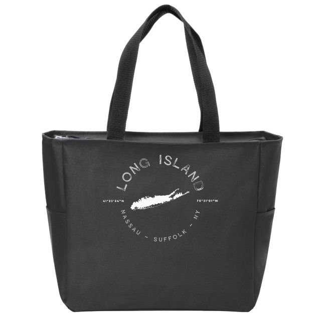 Long Island New York Zip Tote Bag