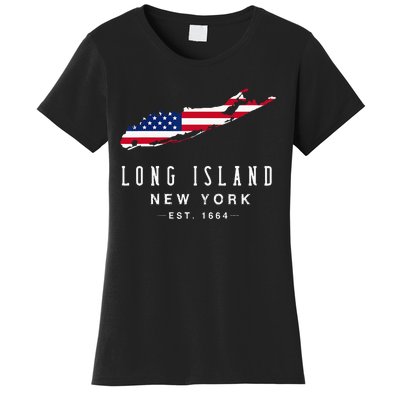 Long Island NY Souvenir Tee Native Long Islander Map NYC Women's T-Shirt