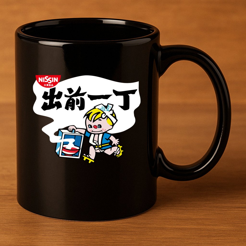 Little Instant Noodle Boy Ramen 11oz C Handle Ceramic Mug
