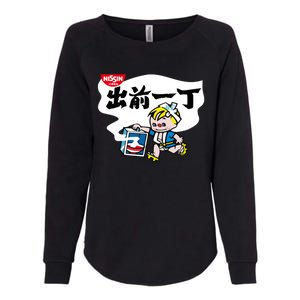 Little Instant Noodle Boy Ramen Womens California Wash Sweatshirt