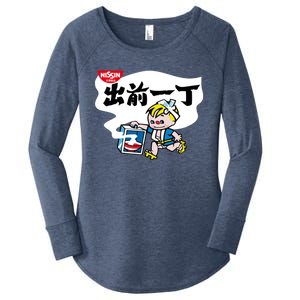 Little Instant Noodle Boy Ramen Women's Perfect Tri Tunic Long Sleeve Shirt