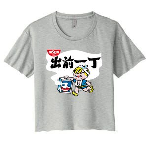 Little Instant Noodle Boy Ramen Women's Crop Top Tee