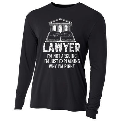 Lawyer IM Not Arguing Funny Attorney Law School Graphic Cooling Performance Long Sleeve Crew