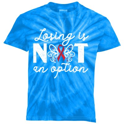 Losing Is Not An Option Brain Aneurysm Aneurysm Awareness Gift Kids Tie-Dye T-Shirt