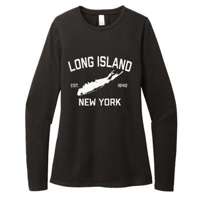 Long Island Ny Souvenir Native Long Islander Map Nyc Womens CVC Long Sleeve Shirt