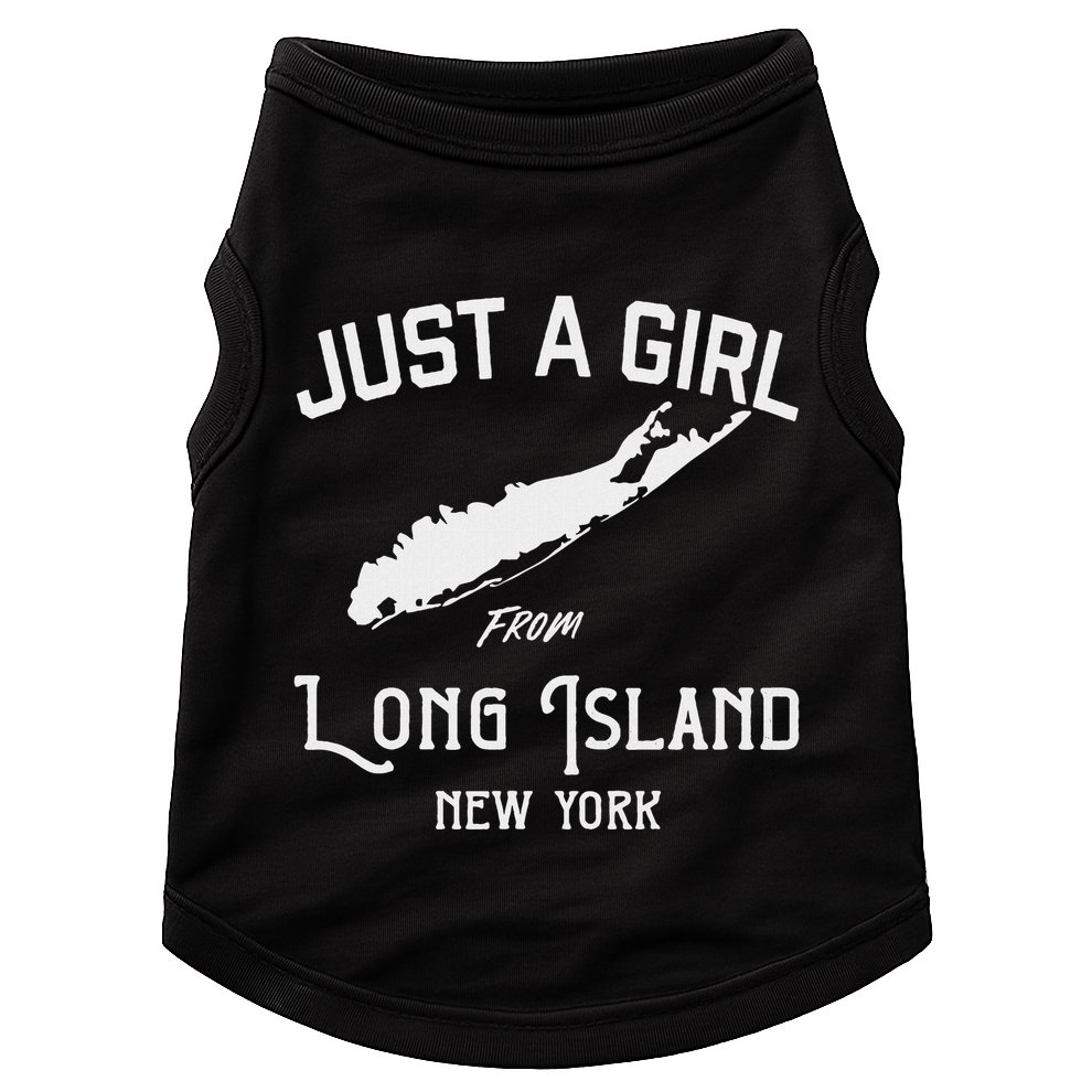 Long Island New York Souvenir  Girl Wife Map Doggie Tank