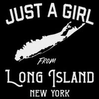 Long Island New York Souvenir  Girl Wife Map Drawstring Bag