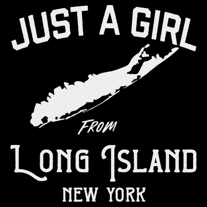 Long Island New York Souvenir  Girl Wife Map Drawstring Bag