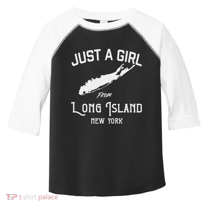 Long Island New York Souvenir  Girl Wife Map Toddler Fine Jersey T-Shirt