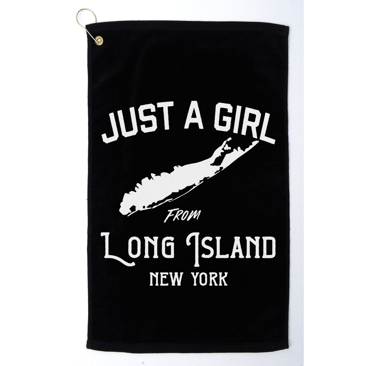 Long Island New York Souvenir  Girl Wife Map Golf Towel