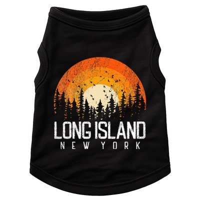 Long Island New York Ny Retro Vintage 70s 80s 90s Gift Doggie Tank