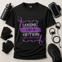 Losing Is Not An Option Pancreatic Cancer Stomach Gift Cooling Performance Crew T-Shirt