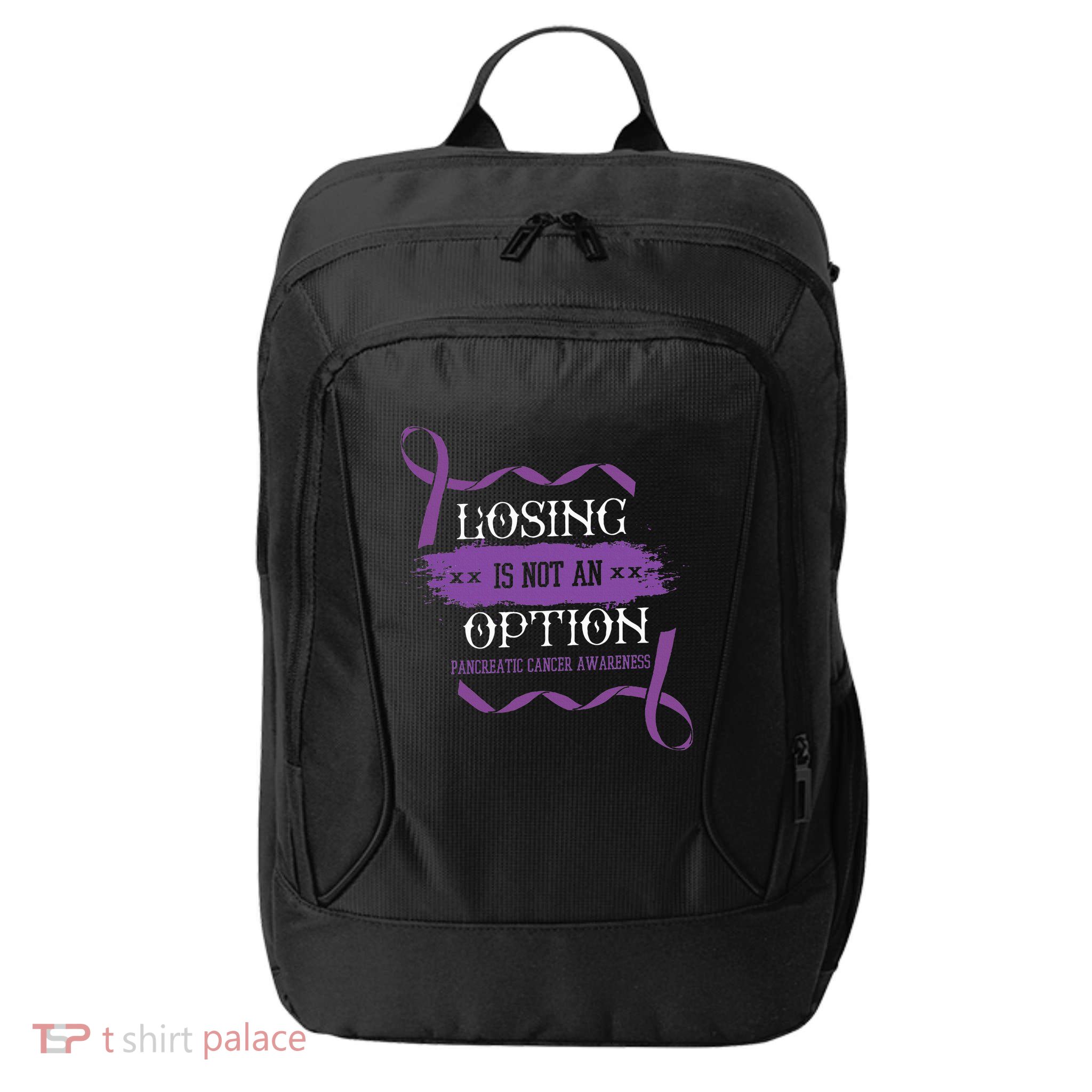 Losing Is Not An Option Pancreatic Cancer Stomach Gift City Backpack