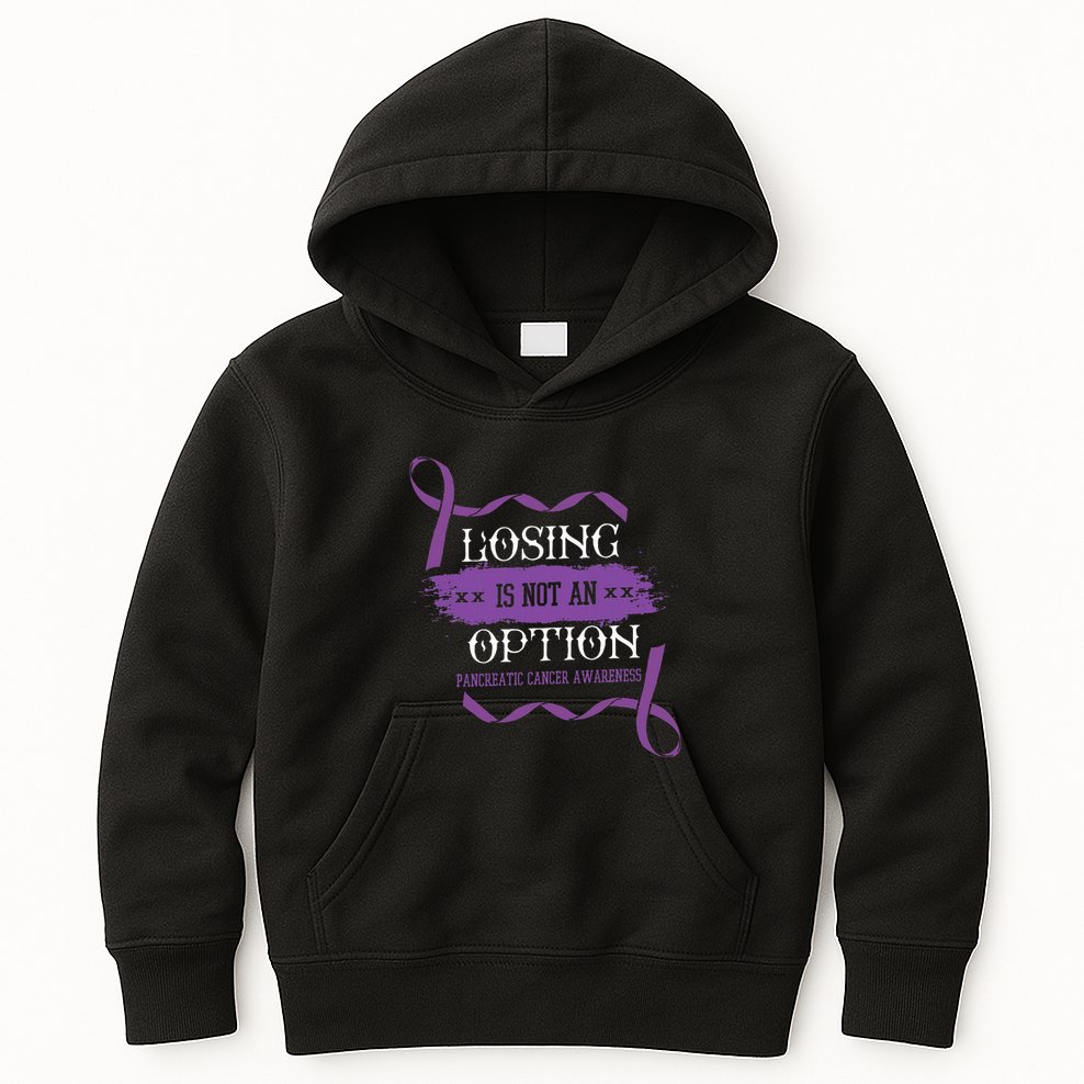 Losing Is Not An Option Pancreatic Cancer Stomach Gift Kids Hoodie