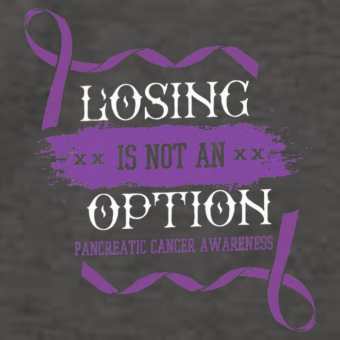 Losing Is Not An Option Pancreatic Cancer Stomach Gift Vector Backpack