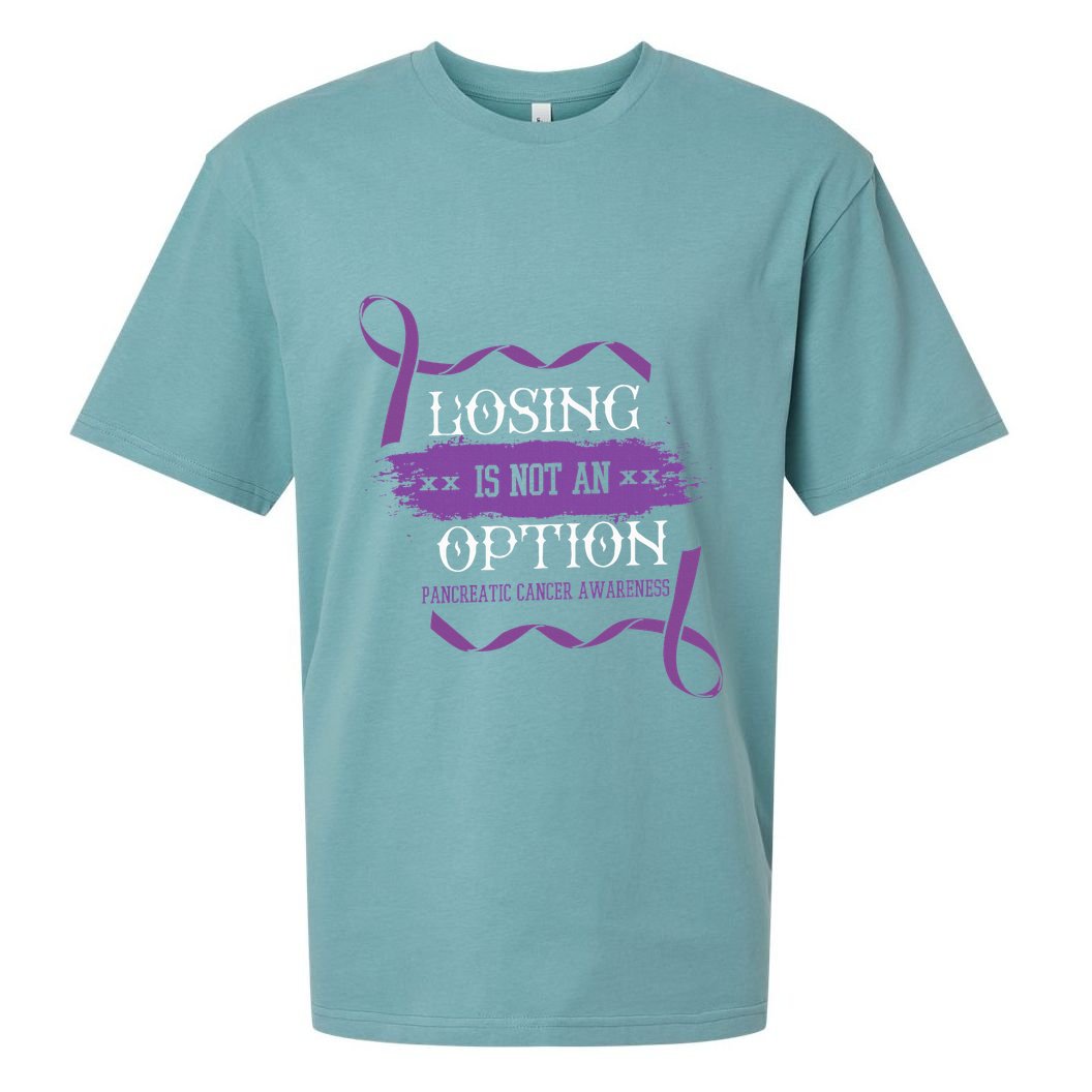 Losing Is Not An Option Pancreatic Cancer Stomach Gift Sueded Cloud Jersey T-Shirt