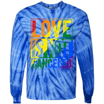 Love Is Not Canceled Gift Funny Dating Gift Tie-Dye Long Sleeve Shirt