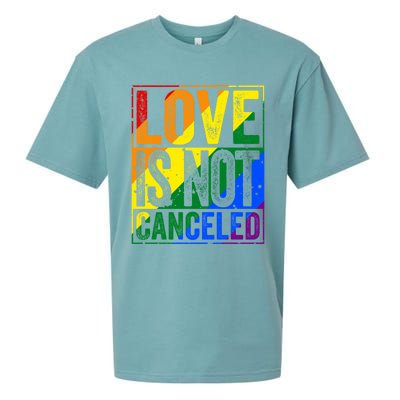 Love Is Not Canceled Gift Funny Dating Gift Sueded Cloud Jersey T-Shirt