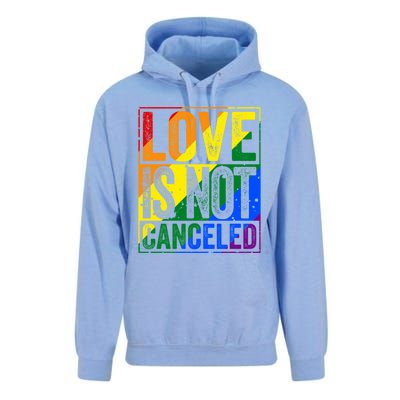 Love Is Not Canceled Gift Funny Dating Gift Unisex Surf Hoodie