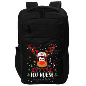 Love Icu Nurse Life Reindeer Nurse Christmas Pajama Xmas Impact Tech Backpack