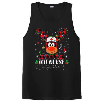 Love Icu Nurse Life Reindeer Nurse Christmas Pajama Xmas PosiCharge Competitor Tank