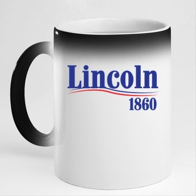 Lincoln 1860 For President 11oz Black Color Changing Mug