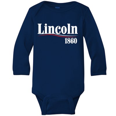 Lincoln 1860 For President Baby Long Sleeve Bodysuit