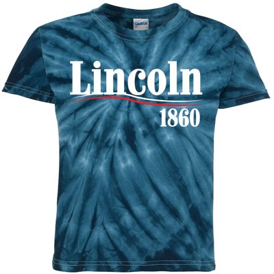 Lincoln 1860 For President Kids Tie-Dye T-Shirt