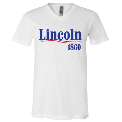 Lincoln 1860 For President V-Neck T-Shirt