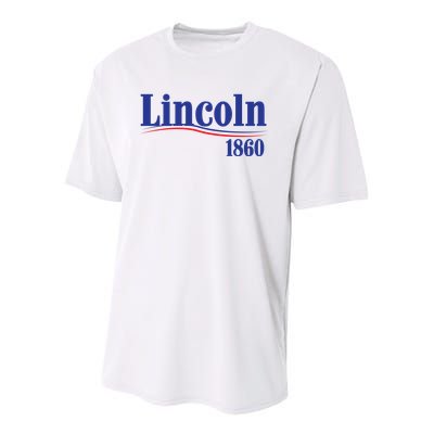 Lincoln 1860 For President Youth Performance Sprint T-Shirt