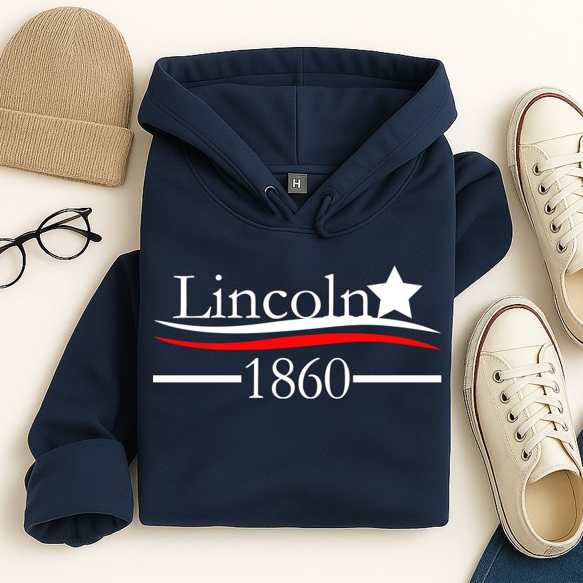 Lincoln 1860 President Logo Hoodie