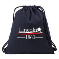 Lincoln 1860 President Logo Drawstring Bag