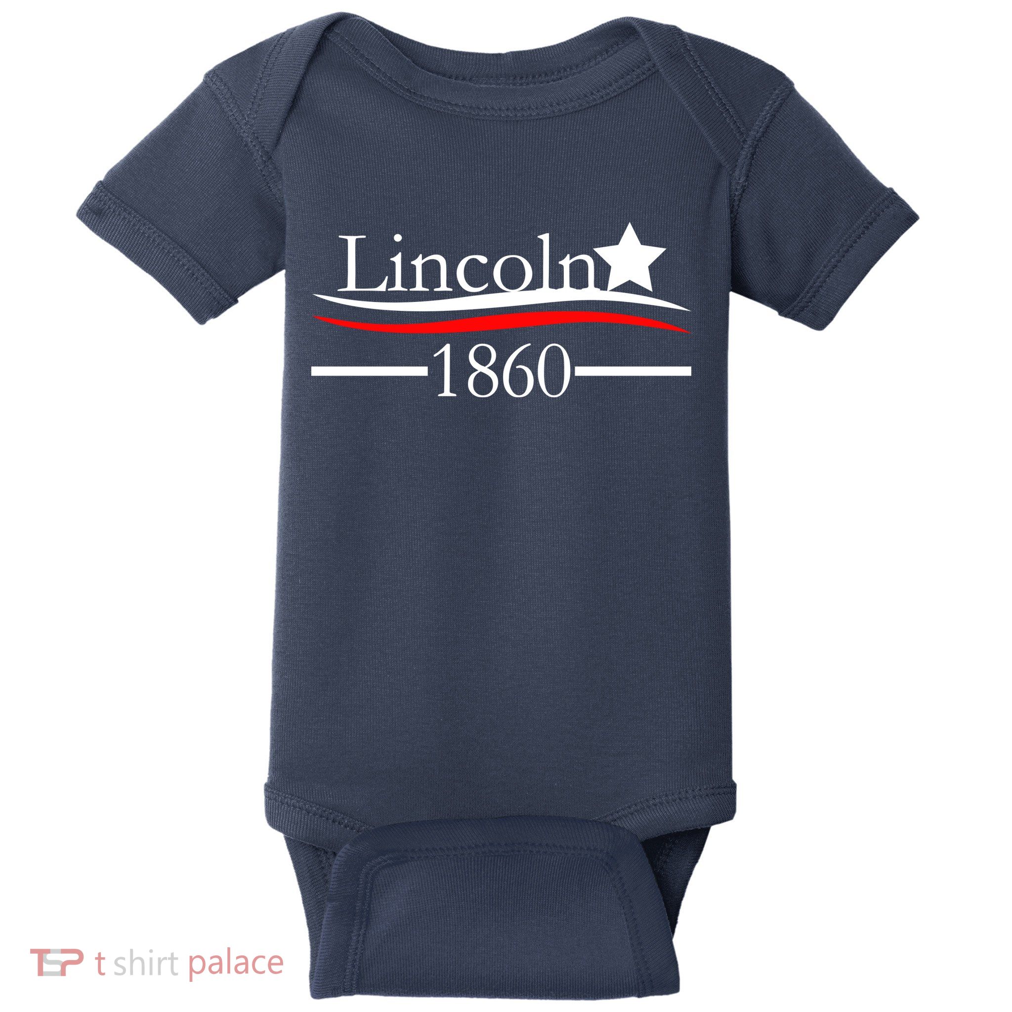 Lincoln 1860 President Logo Baby Bodysuit