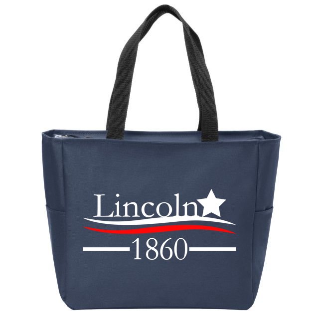 Lincoln 1860 President Logo Zip Tote Bag